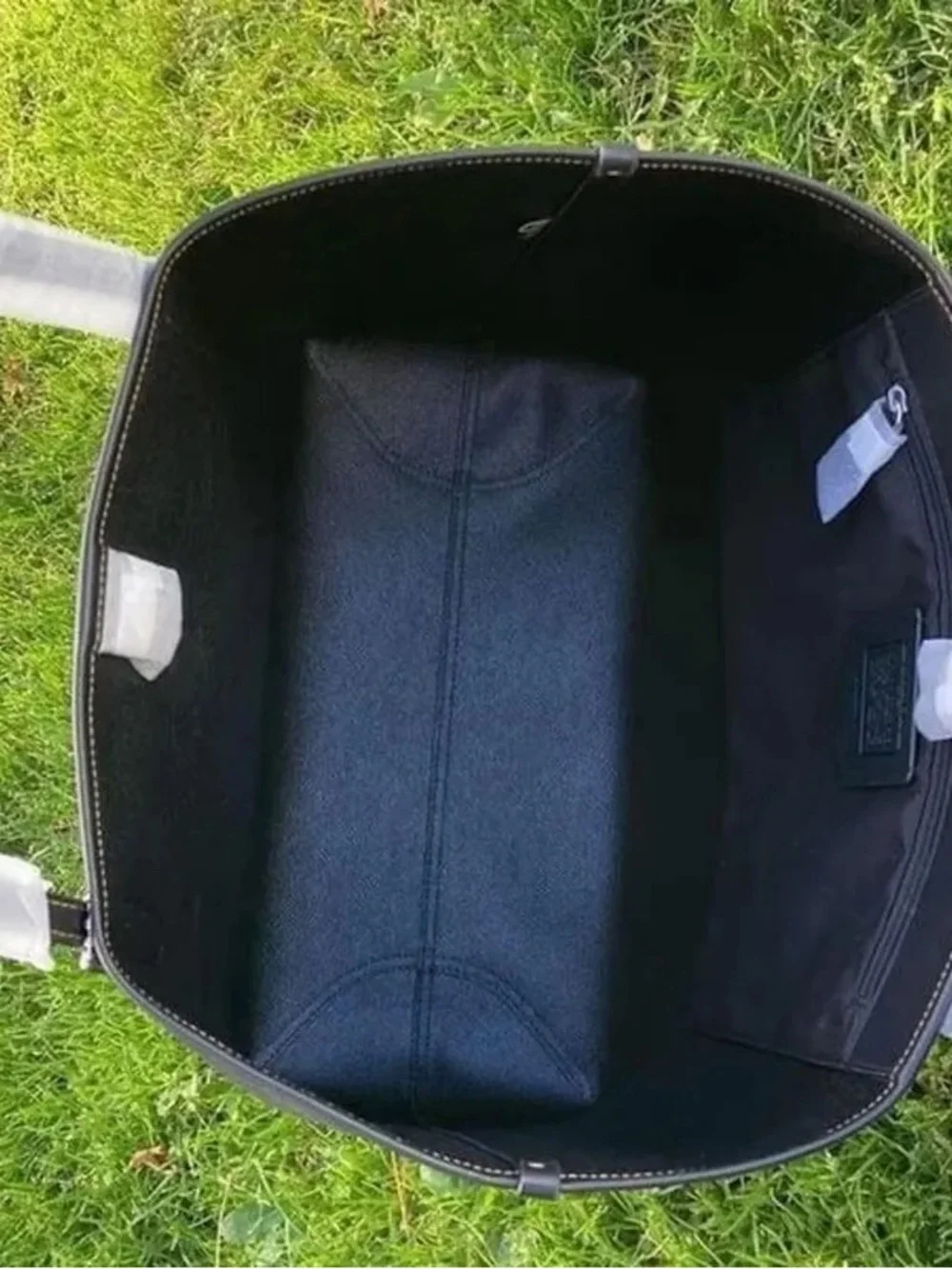 Coach Black Canvas Moon & Cat Tote